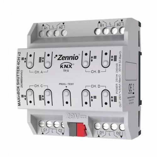 Актуатор жалюзийный KNX MAXinBOX SHUTTER 4CH v2 Zennio ZIOMBSH4V2