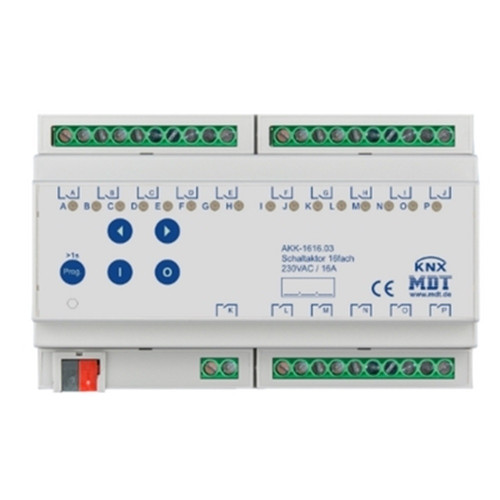 Актуатор релейный KNX/EIB 16x канальный компактный, 230В~, 16A MDT AKK-1616.03 