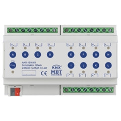 Актуатор релейный KNX/EIB 12x канальный стандартный, 230В~, 16A MDT AKS-1216.03 