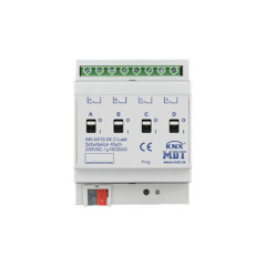 Актуатор релейный KNX 4-канальный, 16(20)A/200мкФ @230В~ MDT AKI-0416.04 