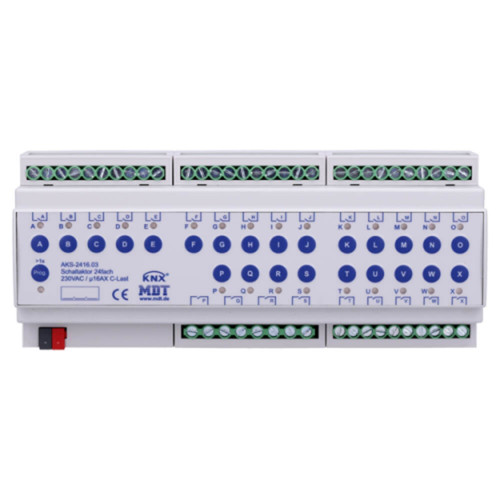 Актуатор релейный KNX/EIB 24x канальный стандартный, 230В~, 16A MDT AKS-2416.03 