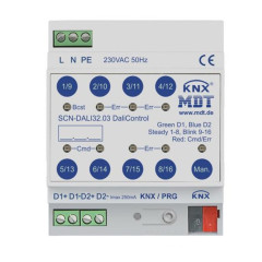 Интерфейс KNX-DALI Control 4SU ​​MDRC, 2 выхода DALI, до 64 ЭКГ / 16 групп DALI для каждого выхода Mdt SCN-DA642.04