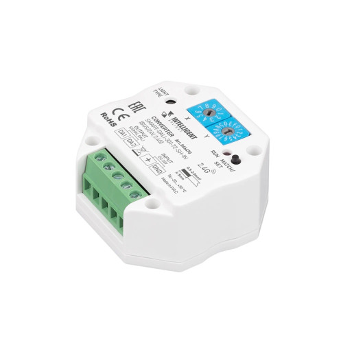 Конвертер SMART-DALI-301-72-SH-IN (BUS/24V, 2.4G) (IARL, IP20, Пластик) INTELLIGENT ARLIGHT 046470 