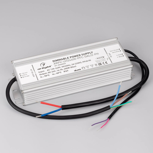 Блок питания ARPV-UH24400-PFC-DALI2-PH (24V, 16.7A, 400W) (Arlight, IP67 Металл) 025655(2) 