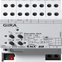 Диммер KNX универсальный 1-местный, 500Вт Gira 217100