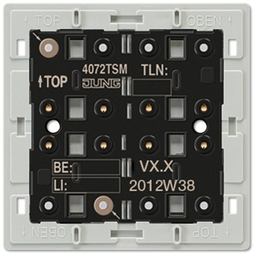  KNX кнопочный модуль с интегрированным шинным сопряжением, "стандарт", 3 группы Jung 4072TSM