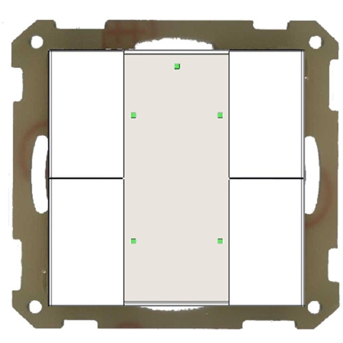  Кнопочный выключатель KNX/EIB 2x канальный (4 кнопки) MDT BE-TA55P4.01