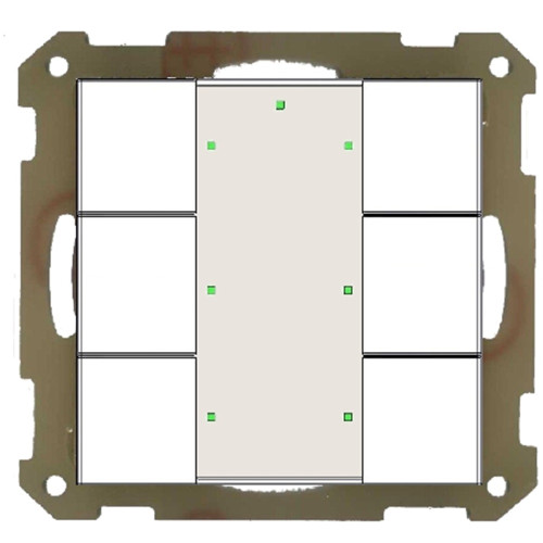 Кнопочный выключатель KNX/EIB 3x канальный (6 кнопок) MDT BE-TA55P6.01 