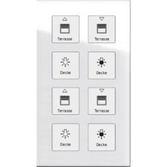  Сенсорный выключатель KNX/EIB 4х канальный (8 сенсорных зон) MDT BE-GTT8W.01