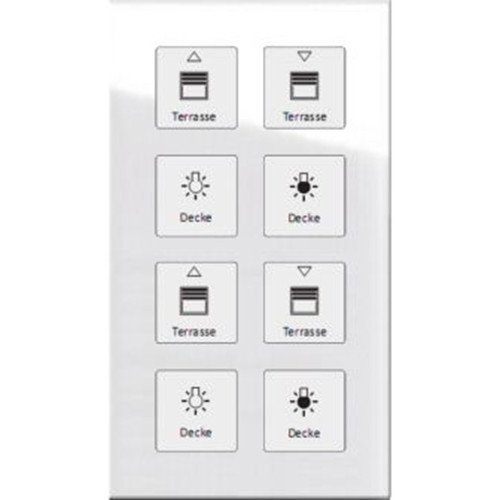  Сенсорный выключатель KNX/EIB 4х канальный (8 сенсорных зон) MDT BE-GTT8W.01