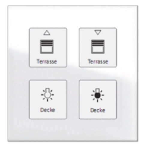  Сенсорный выключатель KNX/EIB 2х канальный (4 сенсорные зоны) MDT BE-GT04W.01