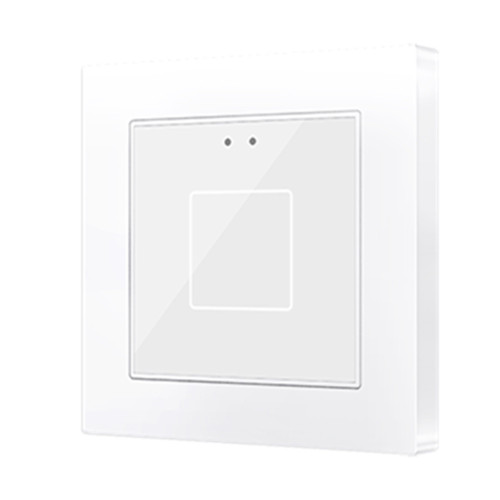 Выключатель сенсорный KNX Flat 55 X1 V2, 1-кнопочный, цвет: глянцевый белый Zennio ZVIF55X1V2GW 