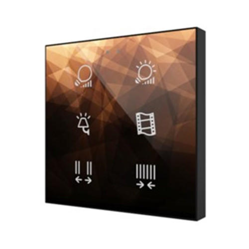  Выключатель сенсорный KNX Flat 6 V2, 6-кнопочный, LED индикация, 2хAI/DI, цвет: Цвет на выбор Zennio ZVIF6V2