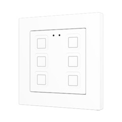 Выключатель сенсорный KNX Tecla 55 X6, цвет: Белый Zennio ZVIT55X6W 