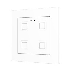 Выключатель сенсорный KNX Tecla 55 X4, цвет: Белый Zennio ZVIT55X4W 