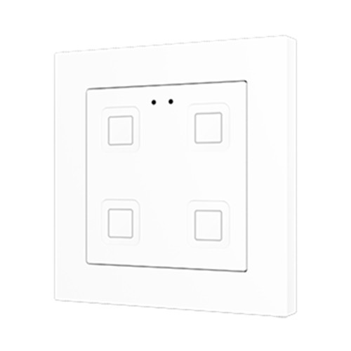 Выключатель сенсорный KNX Tecla 55 X4, цвет: Белый Zennio ZVIT55X4W 