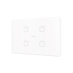 Выключатель сенсорный KNX Tecla XL X4, 4-кнопочный, PC-ABS пластик, цвет: белый Zennio ZVITXLX4W 