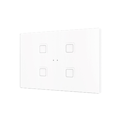 Выключатель сенсорный KNX Tecla XL X4, 4-кнопочный, PC-ABS пластик, цвет: белый Zennio ZVITXLX4W 