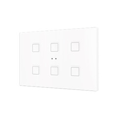 Выключатель сенсорный KNX Tecla XL X6, 6-кнопочный, PC-ABS пластик, цвет: белый Zennio ZVITXLX6W 