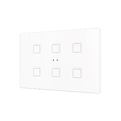 Выключатель сенсорный KNX Tecla XL X6, 6-кнопочный, PC-ABS пластик, цвет: белый Zennio ZVITXLX6W 