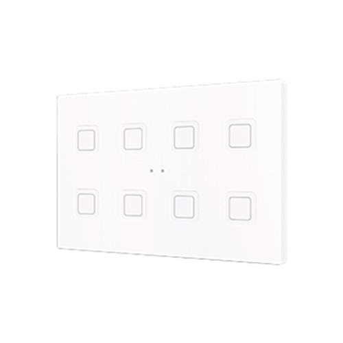 Выключатель сенсорный KNX Tecla XL X8, 8-кнопочный, PC-ABS пластик, цвет: белый Zennio ZVITXLX8W 