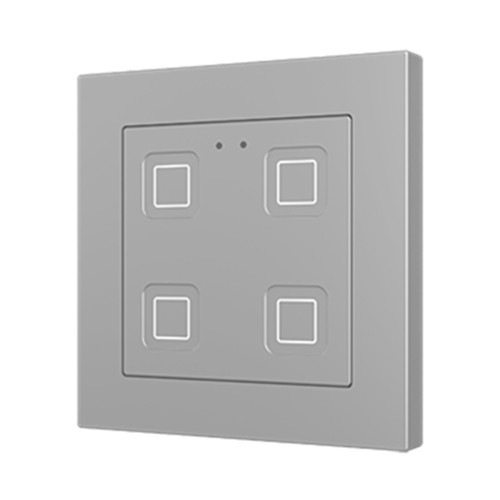 Выключатель сенсорный KNX Tecla 55 X4, цвет: Серебряный Zennio ZVIT55X4S 