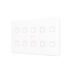 Выключатель сенсорный KNX Tecla XL X10, 10-кнопочный, PC-ABS пластик, цвет: белый Zennio ZVITXLX10W 