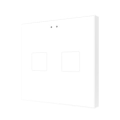 Выключатель сенсорный KNX Flat 2 V2, 2-кнопочный, LED индикация, цвет: Белый, оттенок: Глянцевый Zennio ZVIF2V2GW 