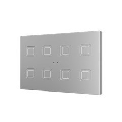 Выключатель сенсорный KNX Tecla XL X8, 8-кнопочный, PC-ABS пластик, цвет: серебряный Zennio ZVITXLX8S 