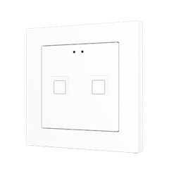 Выключатель сенсорный KNX Tecla 55 X2 Sign, 2-кнопочный с иконками DND/MUR, PC-ABS пластик, цвет: белый Zennio ZVIT55X2SW 