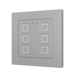 Выключатель сенсорный KNX Tecla 55 X6, цвет: Серебряный Zennio ZVIT55X6S 