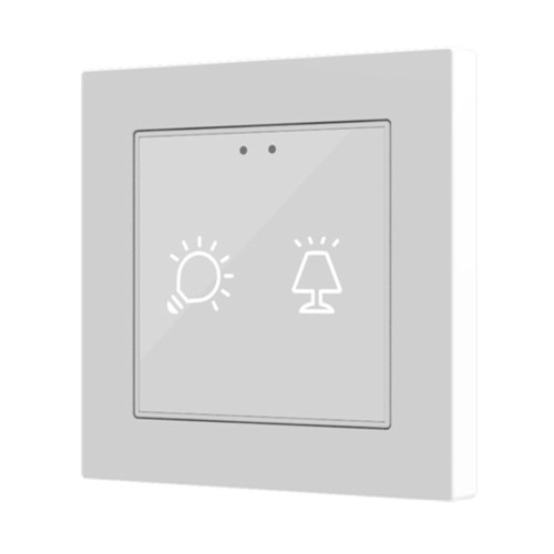 Выключатель сенсорный KNX Flat 55 X2, 2-кнопочный, цвет: Цвет на выбор Zennio ZVI-F55X2 