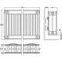 Панельный радиатор ELSEN ERK220305, ERK 22, 100*300*500